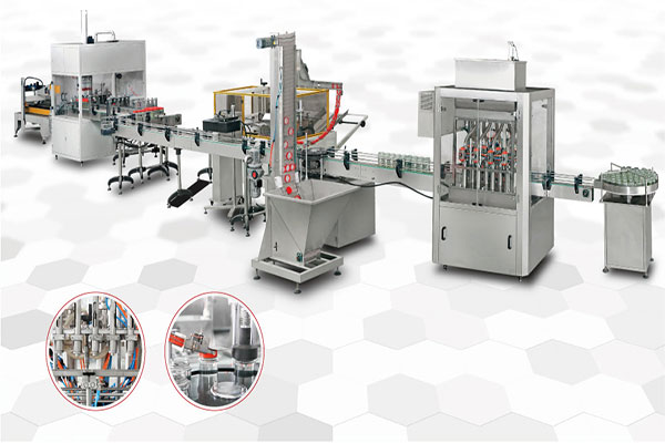 全自動液體灌裝機(jī)生產(chǎn)線